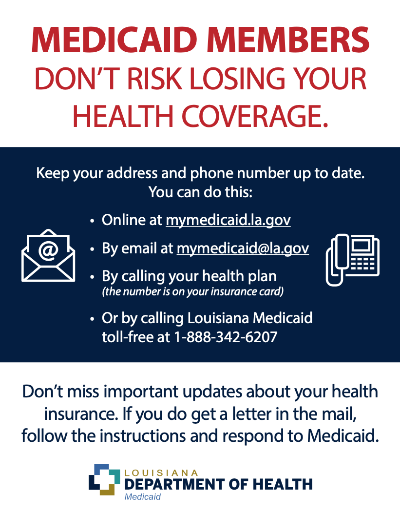 ATTENTION MEDICAID MEMBERS | Imperial Calcasieu Human Services Authority