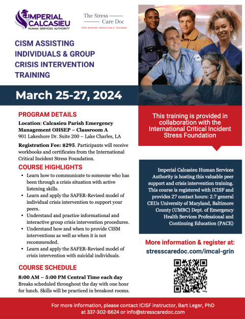 ImCal GRIN CISM Training | Imperial Calcasieu Human Services Authority