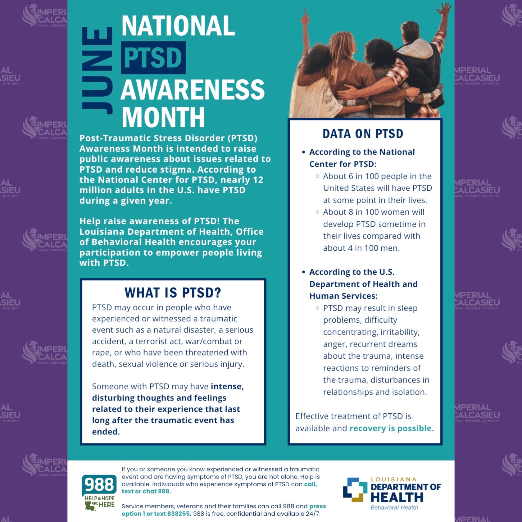 June is National PTSD Awareness Month Imperial Calcasieu Human