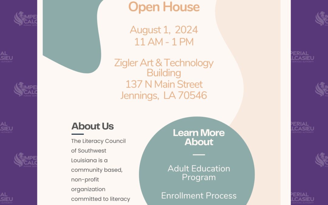 The Literacy Council of Southwest Louisiana-Open House August 1