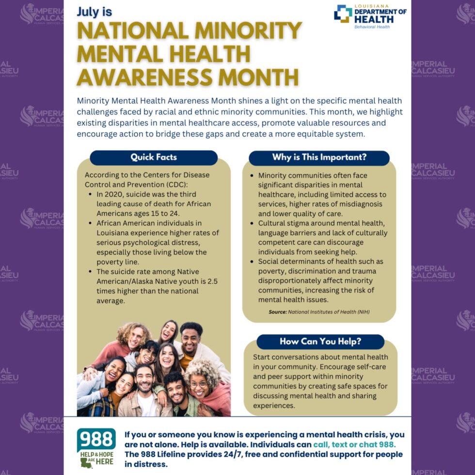 July is NATIONAL MINORITY MENTAL HEALTH AWARENESS MONTH! - Imperial ...