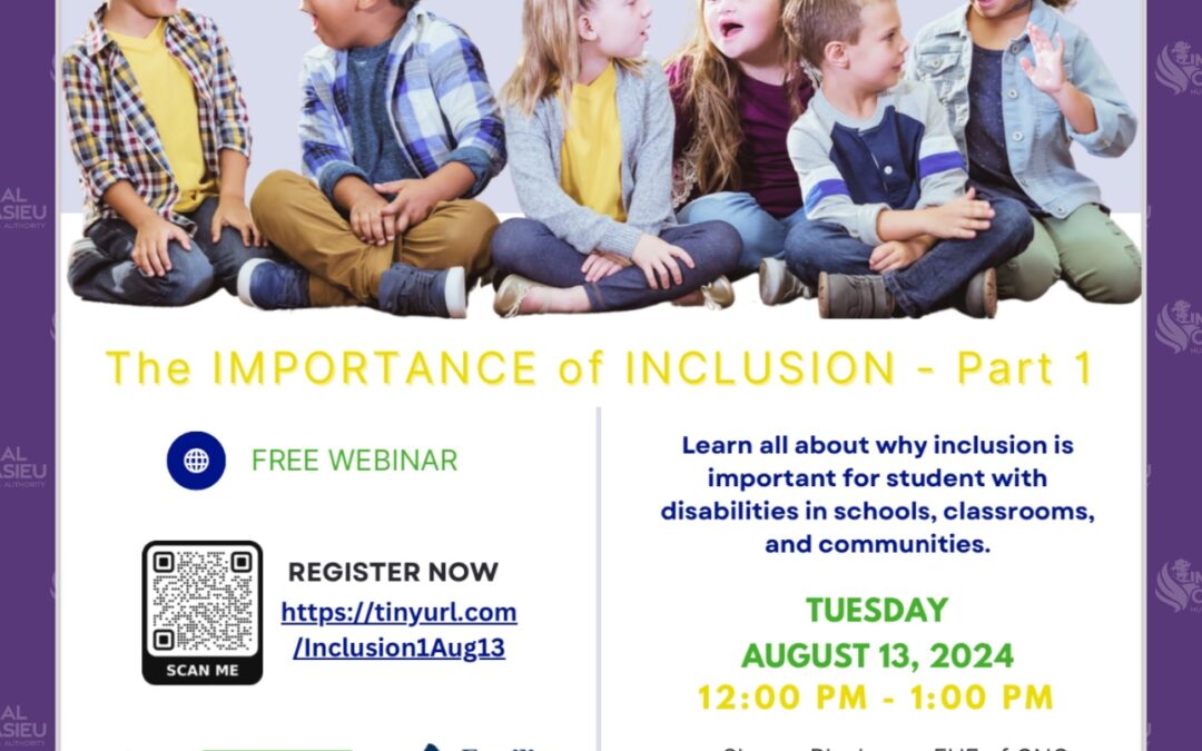 The Importance of Inclusion – Part 1 FREE WEBINAR