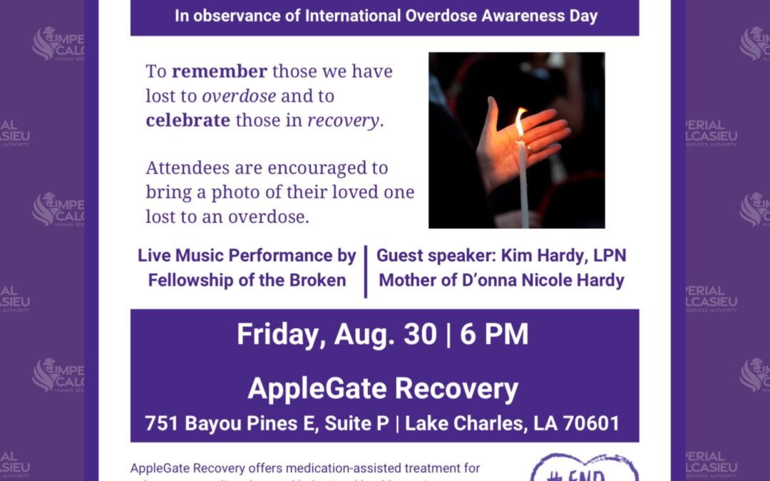 Join us for a candlelight vigil in observance of International Overdose Awareness Day