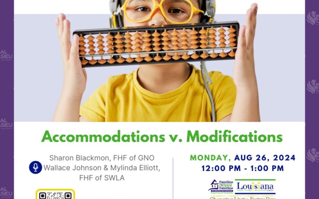 FREE WEBINAR ~ Accommodations v. Modifications