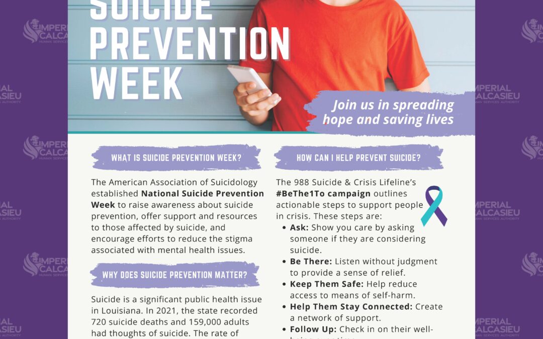 Suicide Prevention Week is September 9-14!