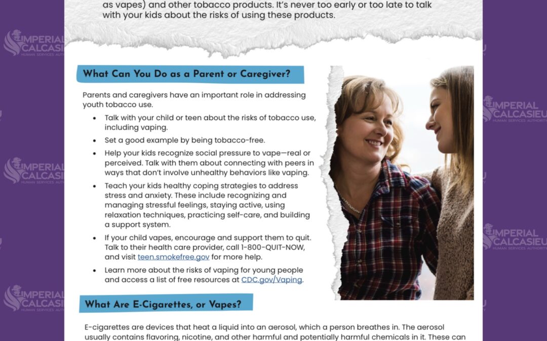 Vaping and Youth: What Parents and Caregivers Need to Know